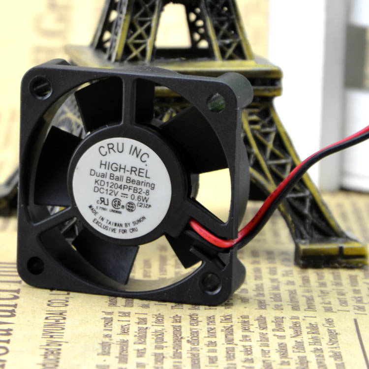 CRU 12v DC 0.6w 2-wire 2-Pin 40x10mm Fan KD1204PFB2-8