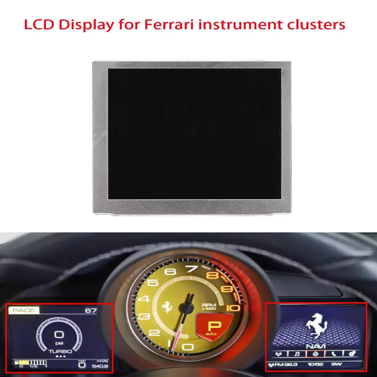 For Ferrari 488 GTB 2016-2020 812 F8 LCD Screen Display Instrument Cluster