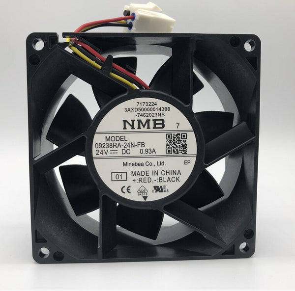 09238RA-24N-FB for NMB-MAT DC 24V 0.93A 92x92x38mm 3-Wire High Speed Cooling Fan