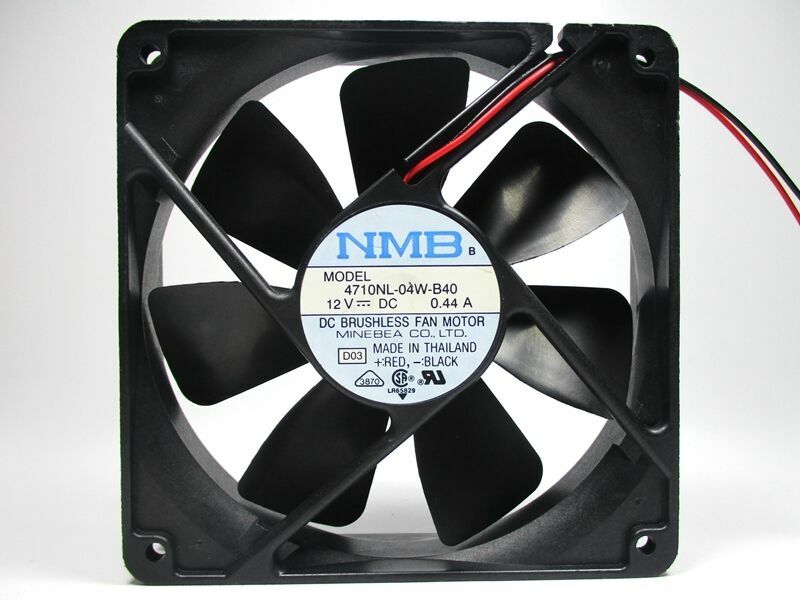 4710NL-04W-B40 Double ball large air volume fan 12V 0.44A 2wire 120*120*25mm