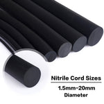 Dia 1.5mm-20mm Solid Nitrile Rubber Cord - Black O Ring Anti Oil Seal Gasket