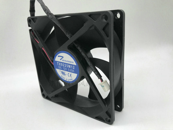 Tianxuan TX9225M12 12V 0.20A 9CM 9025 2-wire power supply cooling fan