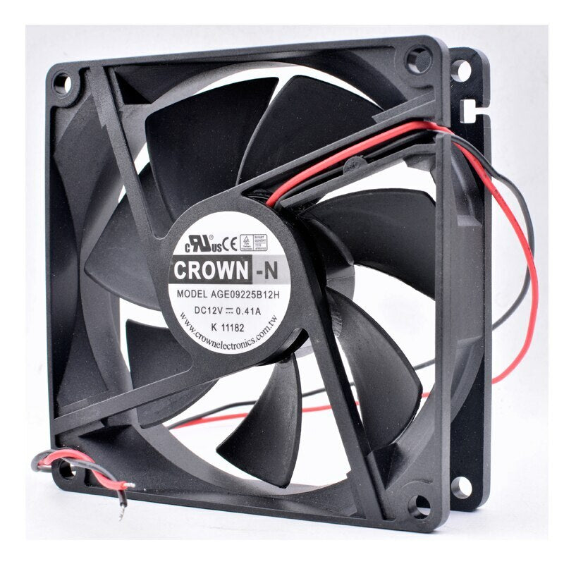 1PCS CROWN AGE09225S12H 9cm 9025 12V 0.41A computer chassis power cooling fan