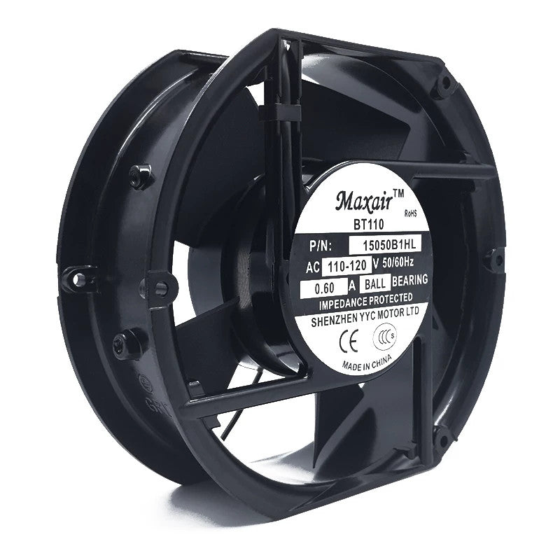 Maxair 17251 110v 0.60A BT110 BT15050B1HL 17.2 cm Cabinet AC Cooling Fan
