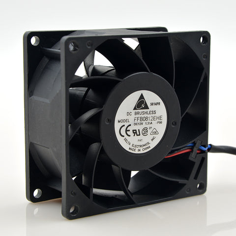 Delta FFB0812EHE 8CM 80MM 80*80*38MM 8038 12V 1.35A Need double ball bearing fan