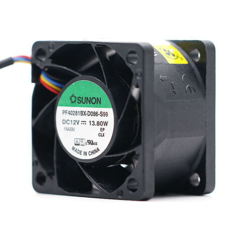 SUNON PF40281BX-D086-S99 40*40*28MM 4CM DC12V 13.8W PWM 4Pin Cooling Fan