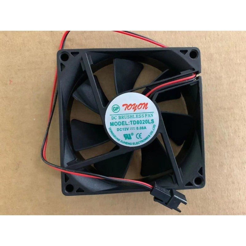 For 12V 0.08A 80*80*20 TD8020LS 2 wire refrigerator fan
