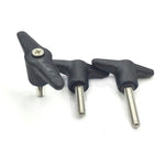 M8 Plastic T-type tightening handle screw adjustable knob stainless bolts black