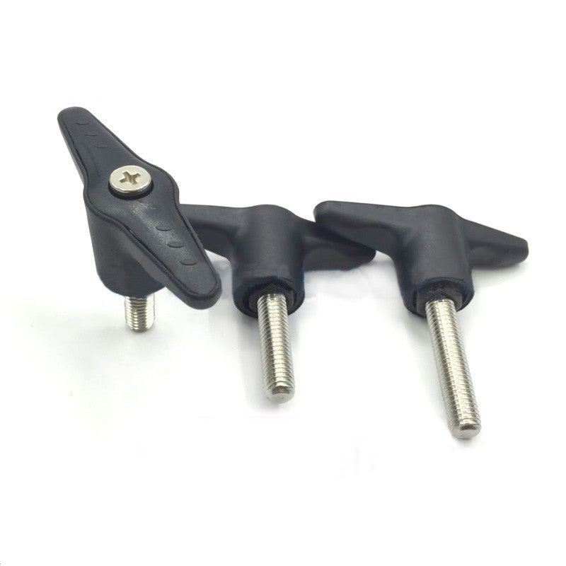 M8 Plastic T-type tightening handle screw adjustable knob stainless bolts black