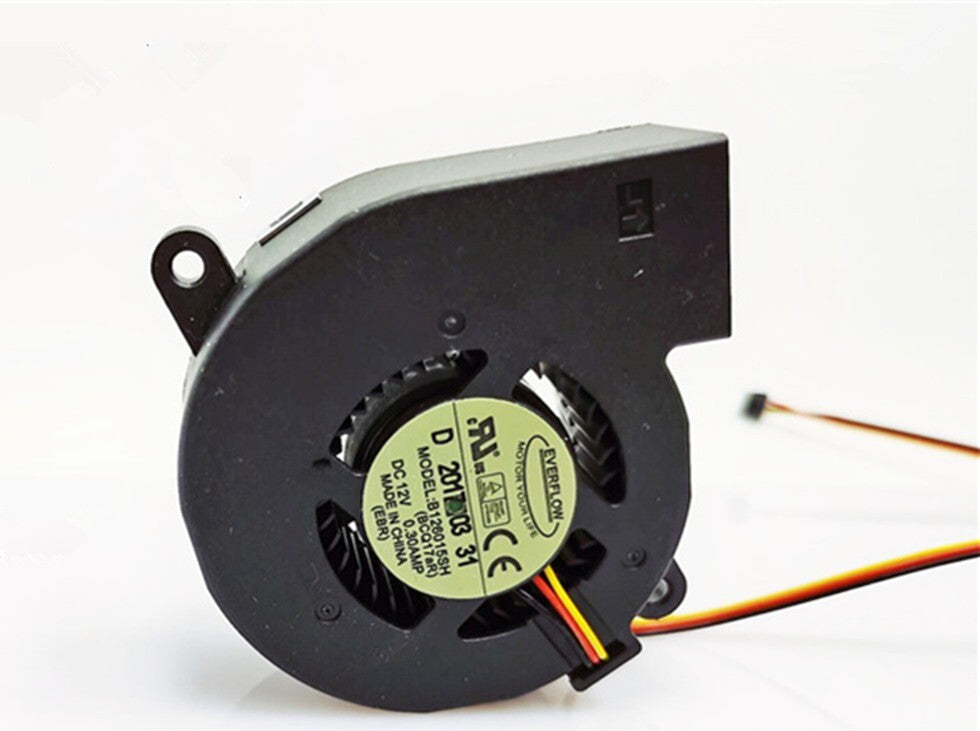 EVERFLOW B126015SH 6023 6CM 12V 0.3A 3-PIN Turbo Blower Projector Cooling Fan