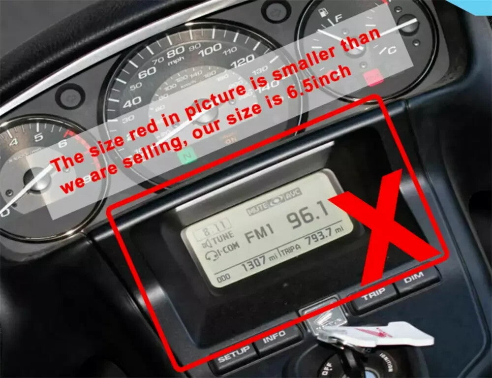 6.5DASHBOARD LCD GPS RADIO FOR HONDA GL1800 GOLD WING 2007~2013 GAUGE DASH METAL
