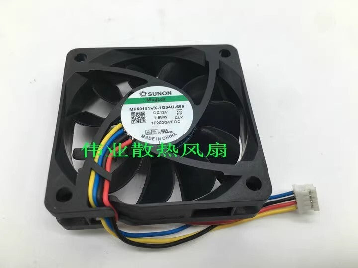 SUNON MF60151VX-1Q04U-S99 12V 1.98W 6CM 6015 4-Wire Cooling Fan