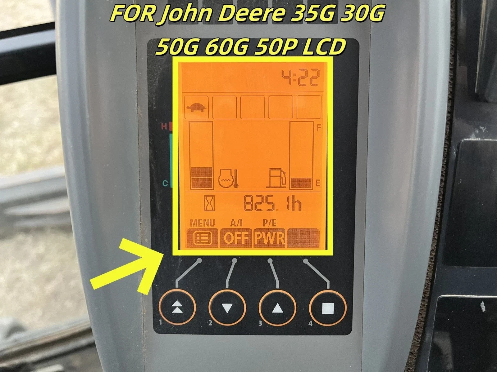 LCD For JOHN DEERE 35G 30G 50G 60G 50P Display Replacement Without Backlight