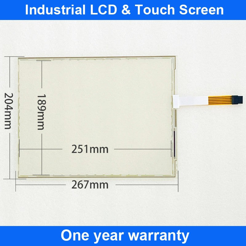 Touch Screen Panel Glass 6181P-12NPXPH 6181F-12TPXPH 6181F-12TSWE + Overlay Film