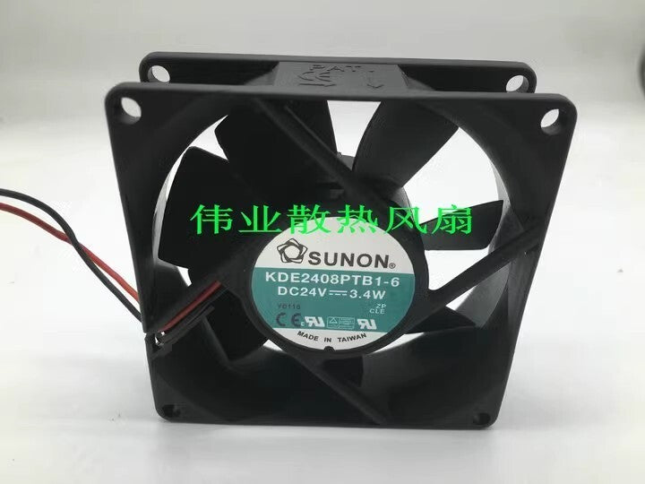 SUNON KDE2408PTB1-6 DC24V 3.4W 8CM 8025 2-Wire Inverter Fan