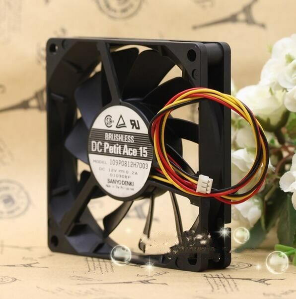 Original SANYO 109P0812H7D03 12V 0.2A 8015 8CM 80*80*15MM 3 wire cooling fan