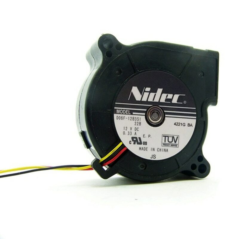NIDEC D06F-12BS1 12V 0.33A 3 Line 6CM Dual Ball Bearing Turbo Projector Fan
