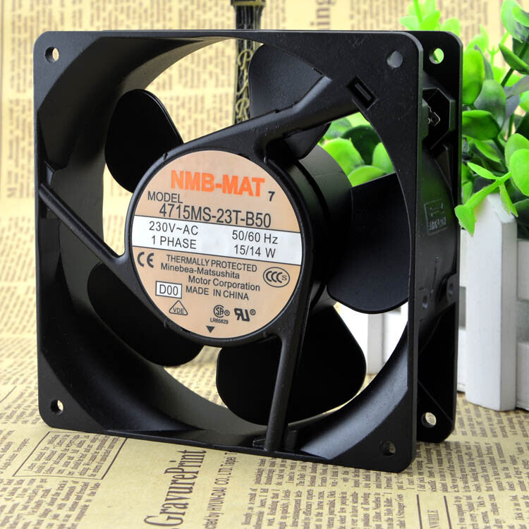 NMB 4715MS-23T-B50 15W/14W 12038 AC230V UPS cabinet power supply fan