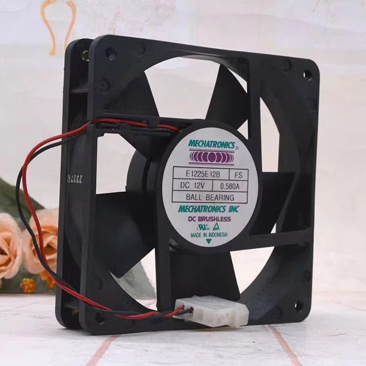 1pcs MECHATRONICS E1225E12B FS DC12V 0.58A 12cm 12025 Cooling Fan