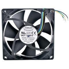 F129025SU 9.2cm 92mm 92x92x25mm DC12V 0.38A 4lines High speed cooling fan