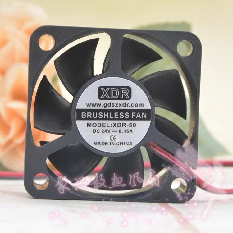 XDR XDR-50 DC24V 0.15A 5020 5CM 2-Wire Inverter Cooling Fan