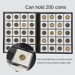 200 Pcs Coins Album for Fit Cardboard Coin Holders Coin Collection Book