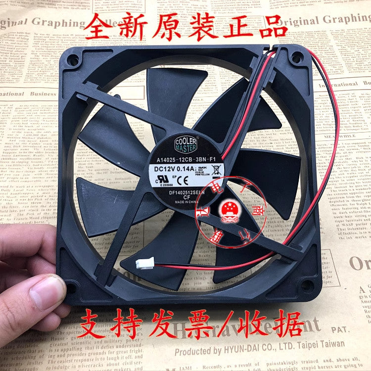 Cooler Master A14025-12CB-3BN-F1 DC12V 0.14A 14025 14CM Case Cooling Fan