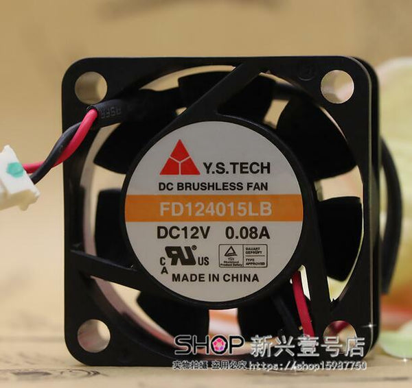 Y.S.TECH FD124015LB 4015 12V 4CM 0.08A 40*40*15mm two wire cooling fan
