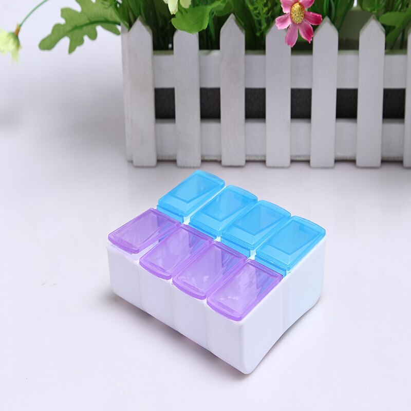 7 Days Weekly pill case 14 Grids pill storage organizer convenient pill case