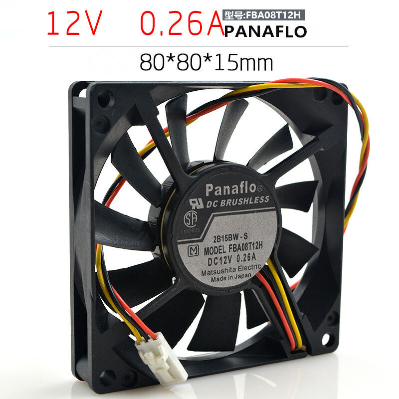 Panaflo FBA08T12H 12V0.26A 8cm 8015 3-pin industrial cooling fan