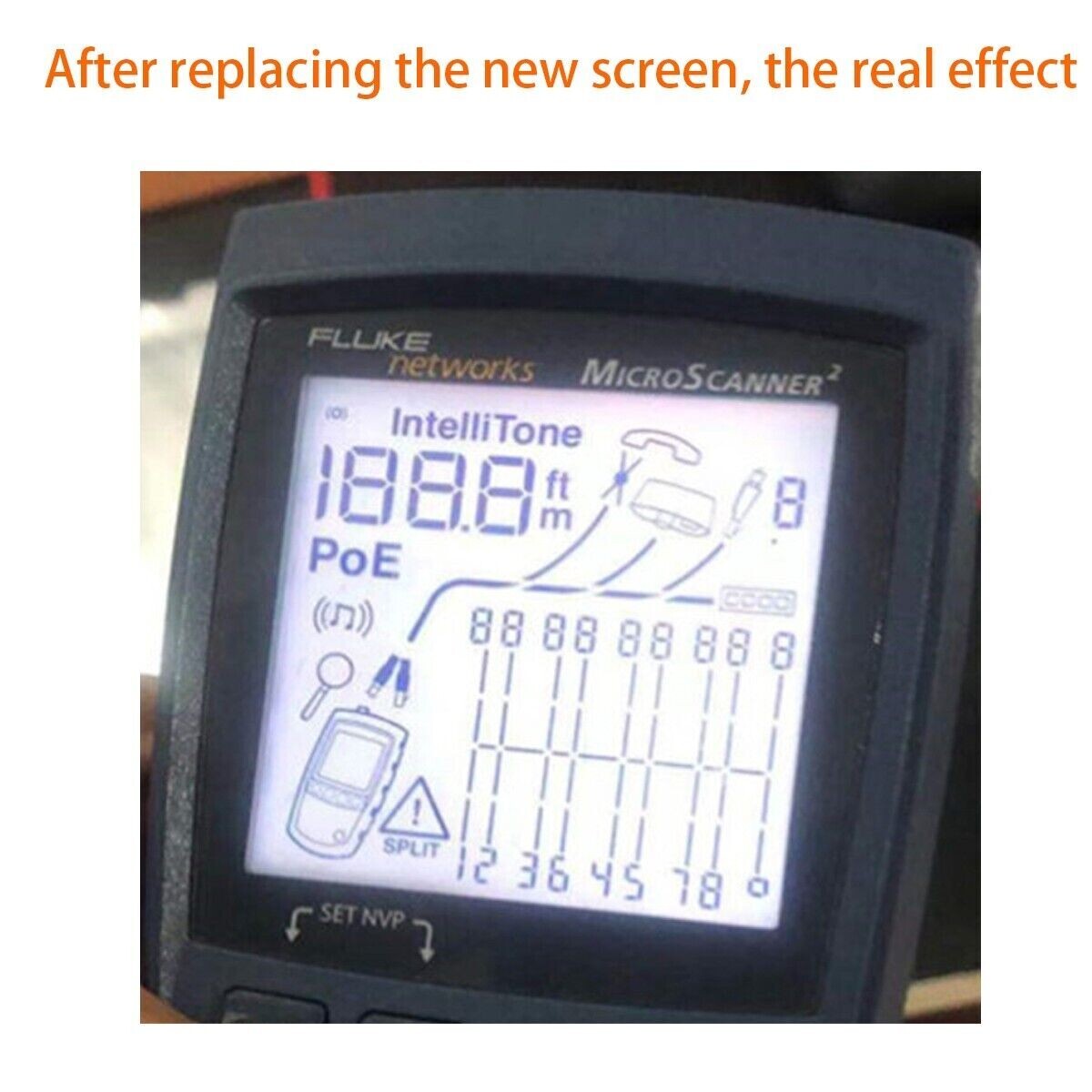 New LCD Display For Fluke Networks MS2-100 MicroScanner2 MS-Poe MS2-Kit Screen