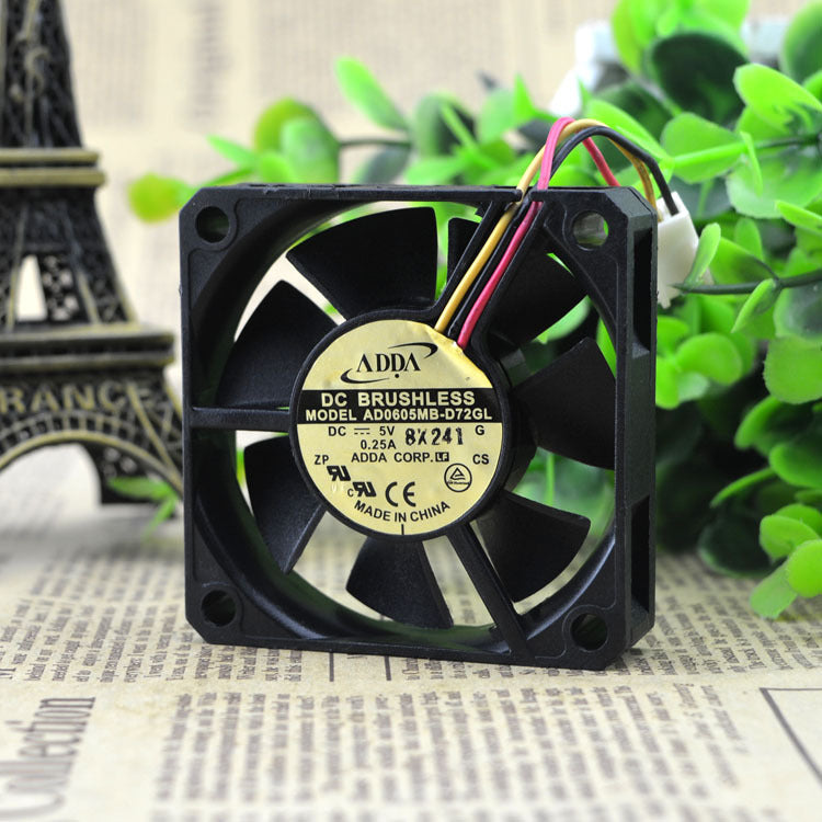 ADDA AD0605MB-D72GL DC 5V 0.25A 3Pin 60x60x15mm Case Cooling Fan