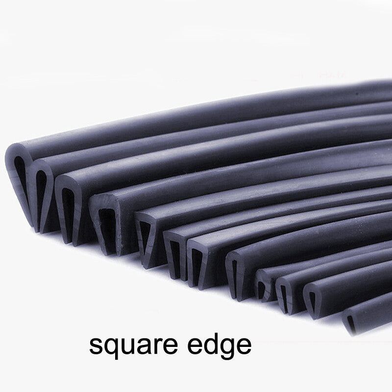 U Channel Rubber Seal Strip Edge Trim Door Edge Guard Weatherstrip Insulation 1M