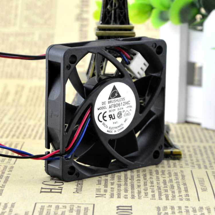 DELTA AFB0612HC 60x60x13mm 12V 0.21A DC Brushless Fan 3-Wires Case Cooling Fan