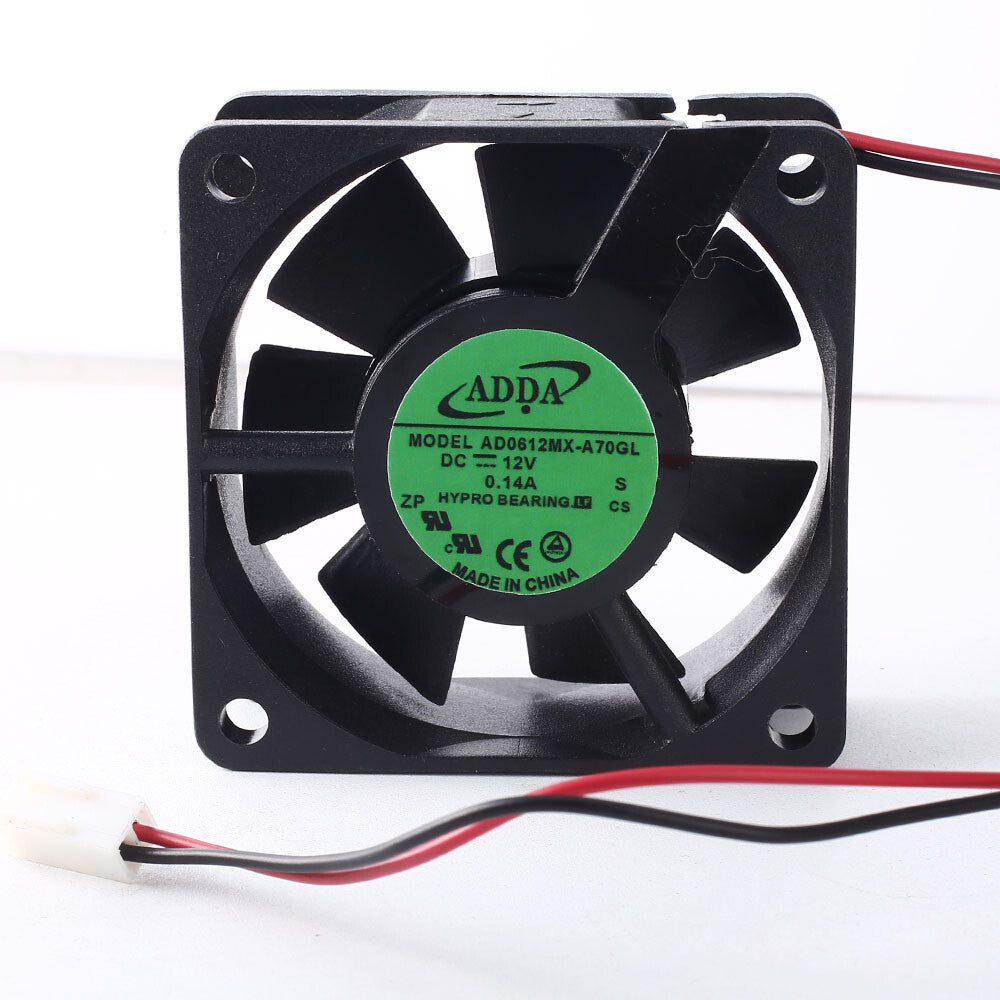 ADDA AD0612MX-A70GL DC 12V 0.14A 60*60*25MM 6025 HYPRO bearing cooling fan