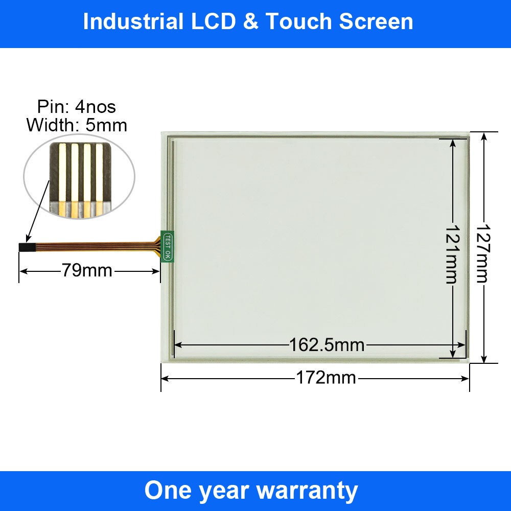 PWS6710T-N Touch Screen Panel for Hitech PWS6710T-P with Protective Film