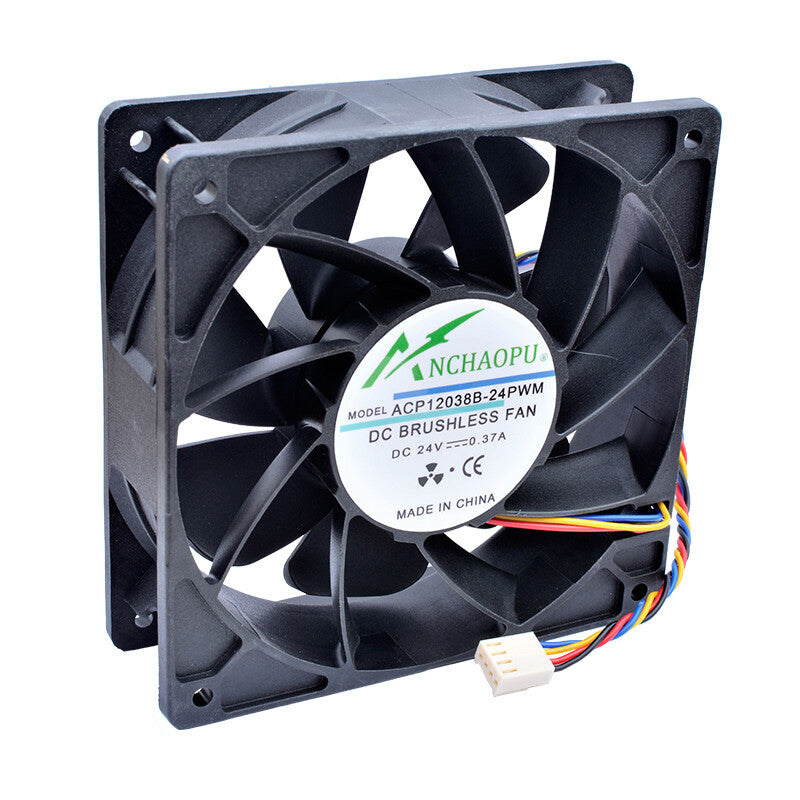 ACP12038B-24PWM 120mm fan 12cm DC24V 0.37A Double ball 4 lines PWM cooling fan