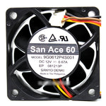 1pcs New SANYO 9G0612P4S001 DC12V 0.67A 6025 60MM cooling fan