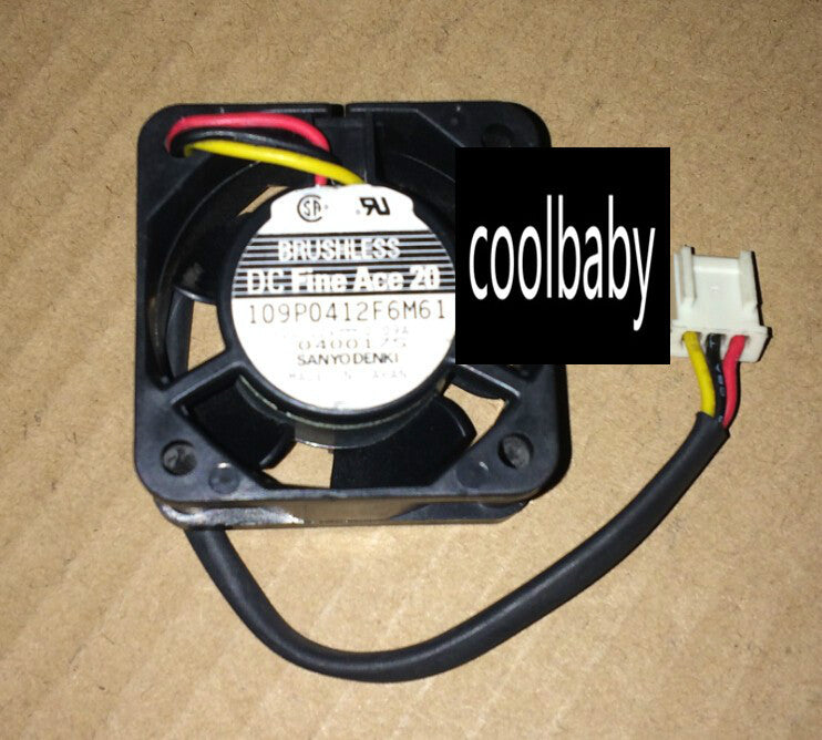 1pc Sanyo 109P0412F6M61 fan DC12V 0.09a 3pin