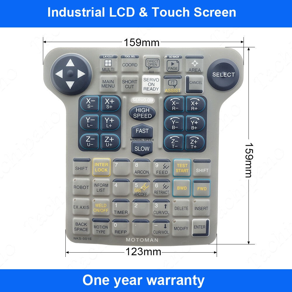 Protective Film for Yaskawa NX100 NKS-001E Robot Teach Pendant Front Overlay