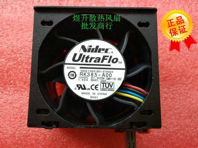Original Nidec V60E12BS1B5-07A024 RK385-A00 DC12V 1.60A 60*60*38mm fan