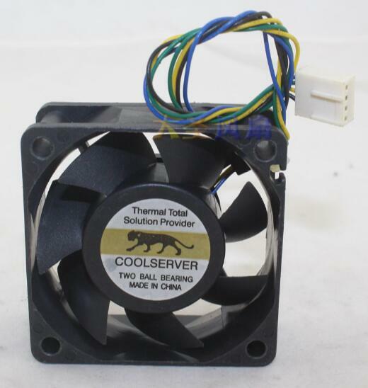 Original 6025 DC12V 0.26AMP 6CM 60*60*25MM F126025DU 4 wire cooling fan