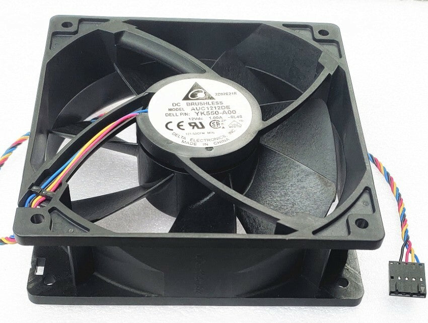 DELTA AUC1212DE 12V 1A 12038 4-Wire 5-Pin Ferver Cooling Fan DELL PN: YK550-A00