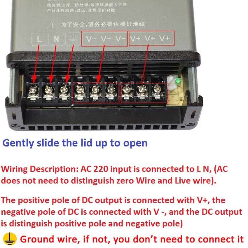 3V/5V/9V/12V/13.8V~48V 10W~3500W DC Regulated Switching Power Supply