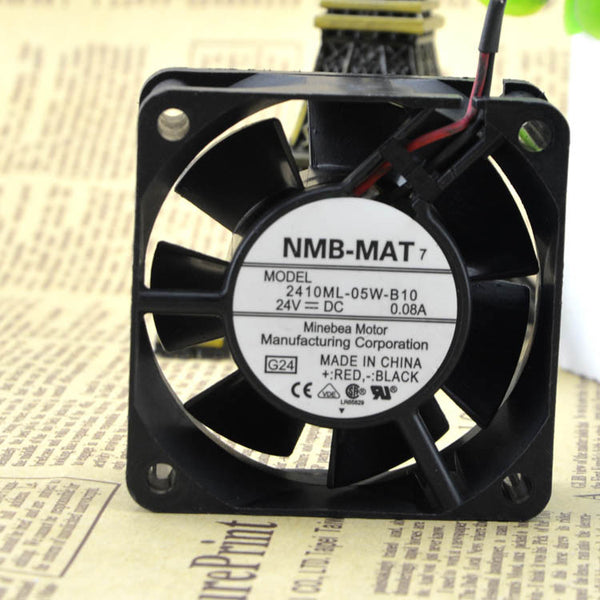 NMB 2410ML-05W-B10 DC24V 0.08A 2pin 60mm connector 60X60X25mm Server Square fan