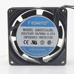 TRONITO G8025A2BL 220/240V 50/60Hz 0.07A 8025 8CM Aluminum Cooling Fan
