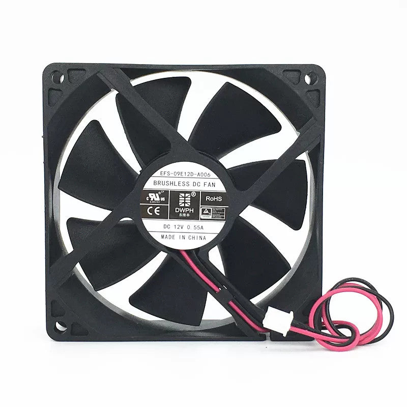 1 PCS DWPH Fan EFS-09E12D-A006 DC12V 0.55A 9225 9CM 2 wire Cooling fan