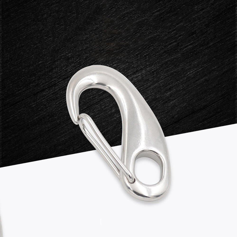 Stainless Steel Portable Snap Hook Boat Rigging Spring Clip Wire Gate Carabiner