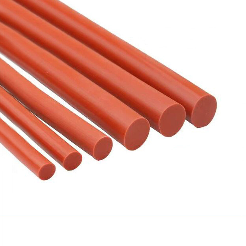 Red Solid Silicone Rubber Sealing Strip Round O Ring Cord Seal Gasket Dia 1-20mm