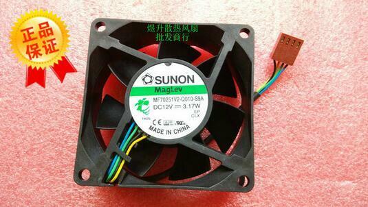 SUNON 7cm 7025 70*70*25MM DC12V 3.17W MF70251V2-Q010-S9A 4-wire Cooling Fan